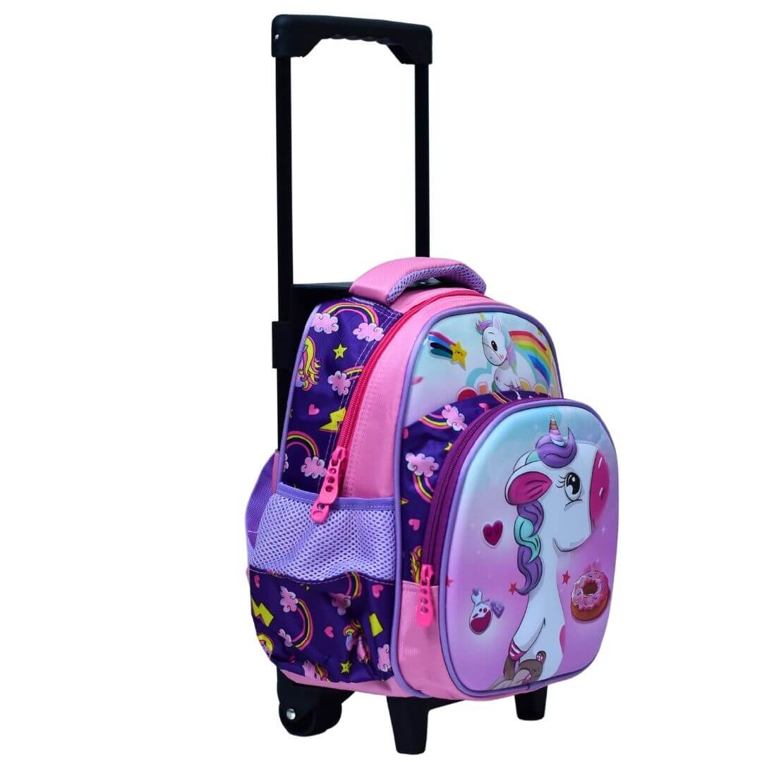 12 Inch Unicorn Trolley School Bag - Perfect for Little Dreamers on the Go!