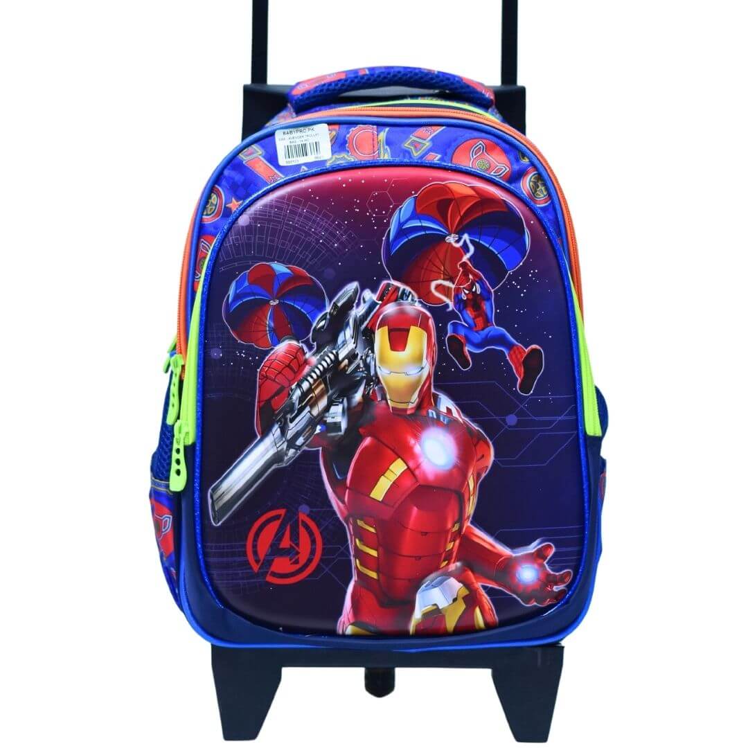 14 Inch Avengers Trolley School Bag - Perfect for Little Superheroes on the Go!