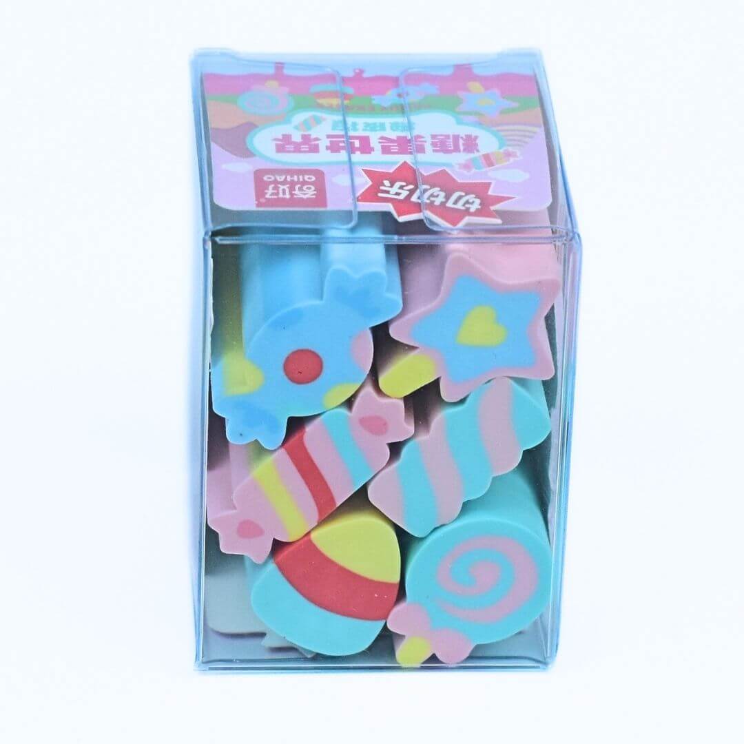 6 Pack of Candy Erasers - Sweet Treats for Your Desk