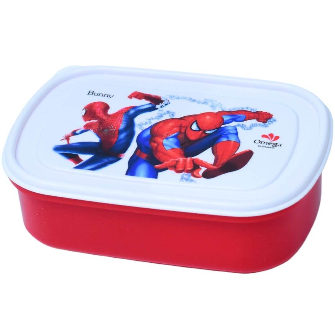 Spiderman Single Compartment Lunch Box with Spoon, Fork, and Small Food Container