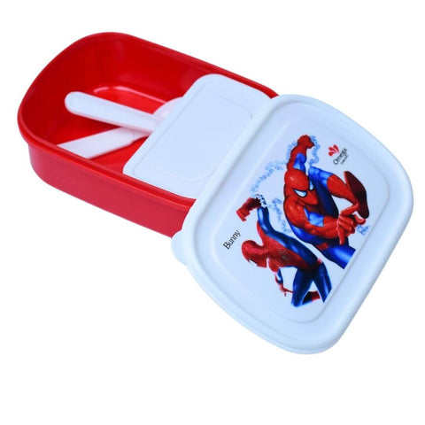 Spiderman Single Compartment Lunch Box with Spoon, Fork, and Small Food Container