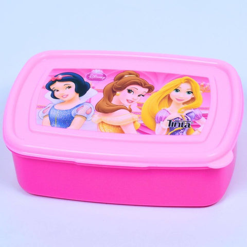 Disney Princess Pink and White Plastic Lunch Box - Leak-Proof, BPA-Free, and Fun Design