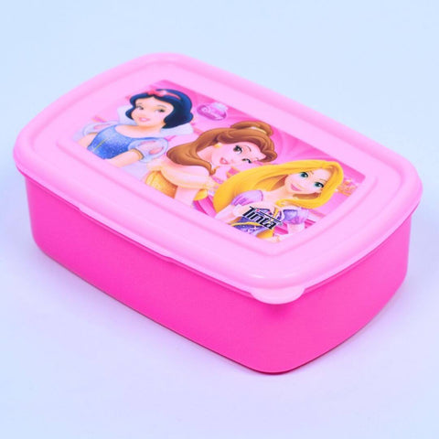 Disney Princess Pink and White Plastic Lunch Box - Leak-Proof, BPA-Free, and Fun Design