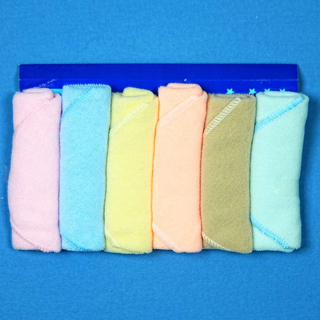 Premium Baby Washcloths (Pack of 6) – Soft, Absorbent, Reusable Cloth Towels for Infants | Always Gentle, Always Clean | Babypro.pk