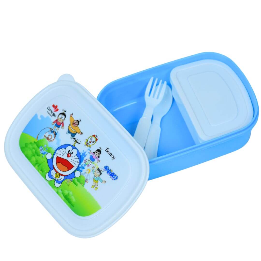 Doraemon Lunch Box with Fork and Spoon