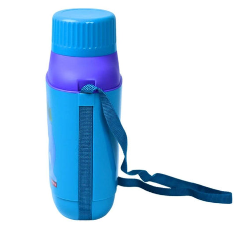 1000ml Blue Water Bottle with Dolphin Eating Grapes Design