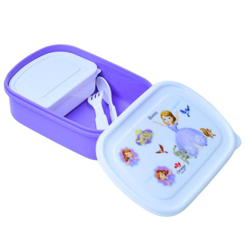 Sofia the First Single Compartment Lunch Box with Utensils and Food Container