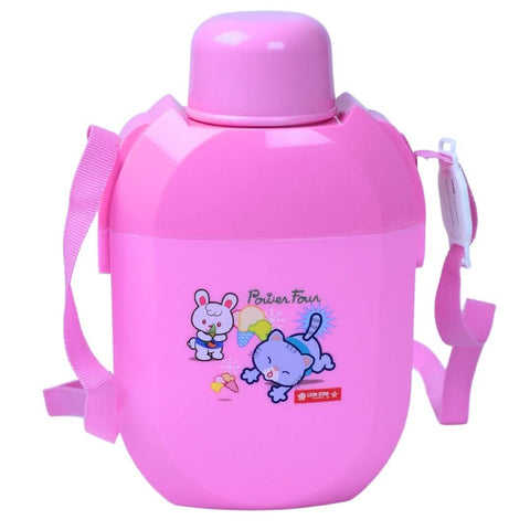 1000ml Pink Water Bottle with Power Four Design