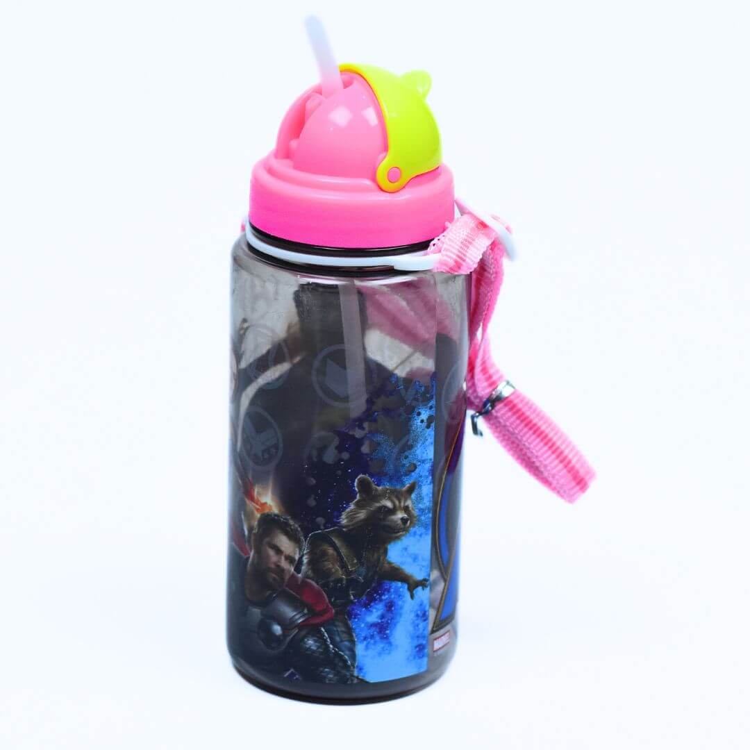 350ml Plastic Avengers Characters Water Bottle for Kids - Pakistan