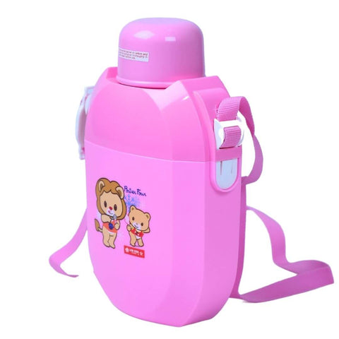 1000ml Pink Water Bottle with Power Four Design