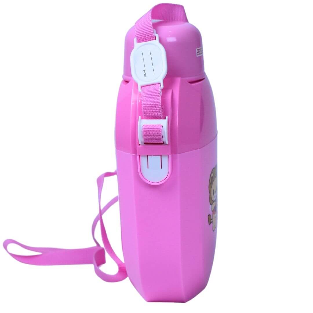 1000ml Pink Water Bottle with Power Four Design