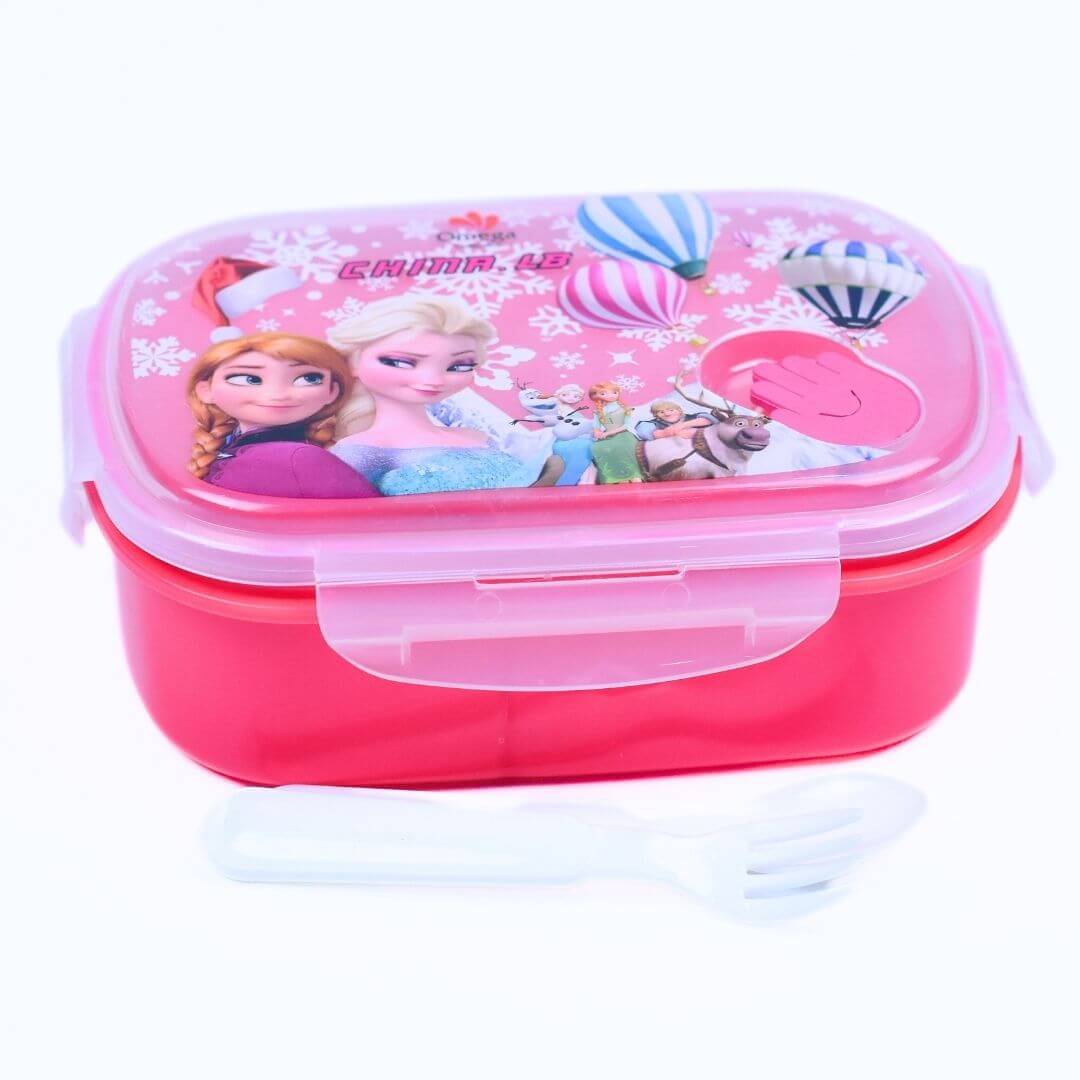 China LB Lunch Box with Spoon and Fork - A Frozen-Themed Lunchbox for Kids