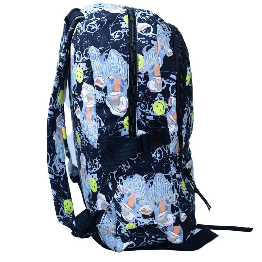 17-Inch School Backpack with Smiley Face