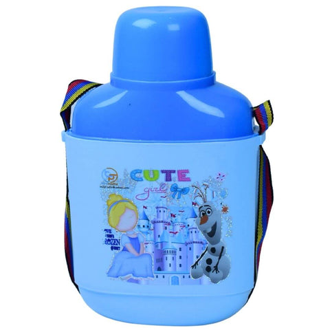 1000ml Blue Water Bottle with Anna and Olaf Design