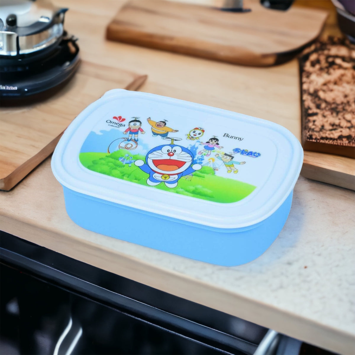 Doraemon Lunch Box with Fork and Spoon