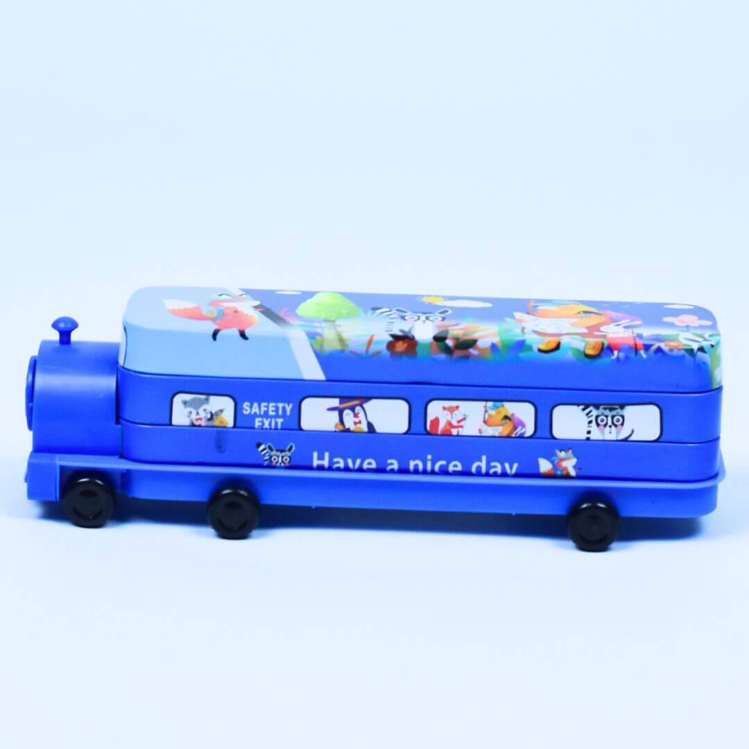 Cute Train Pencil Case with Pencil Sharpener!