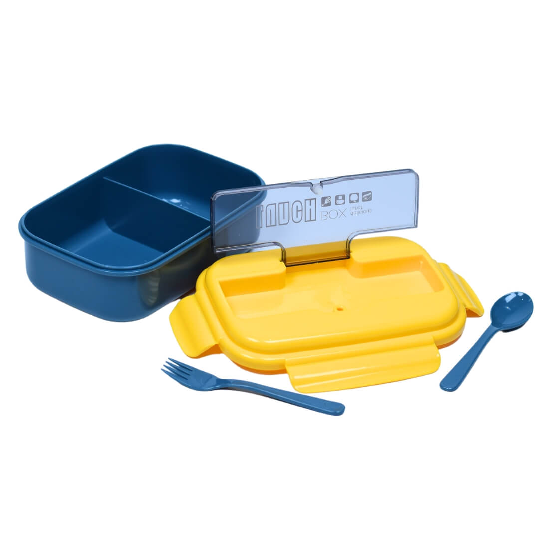 BPA Free Lunch Box with Spoon and Fork | Leak-Proof Bento Box with Two Compartments for Kids in Pakistan