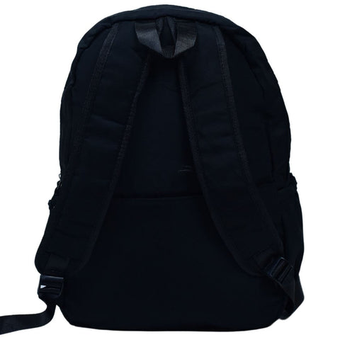 16 Inch Black Backpack with Smiley Face Sticker