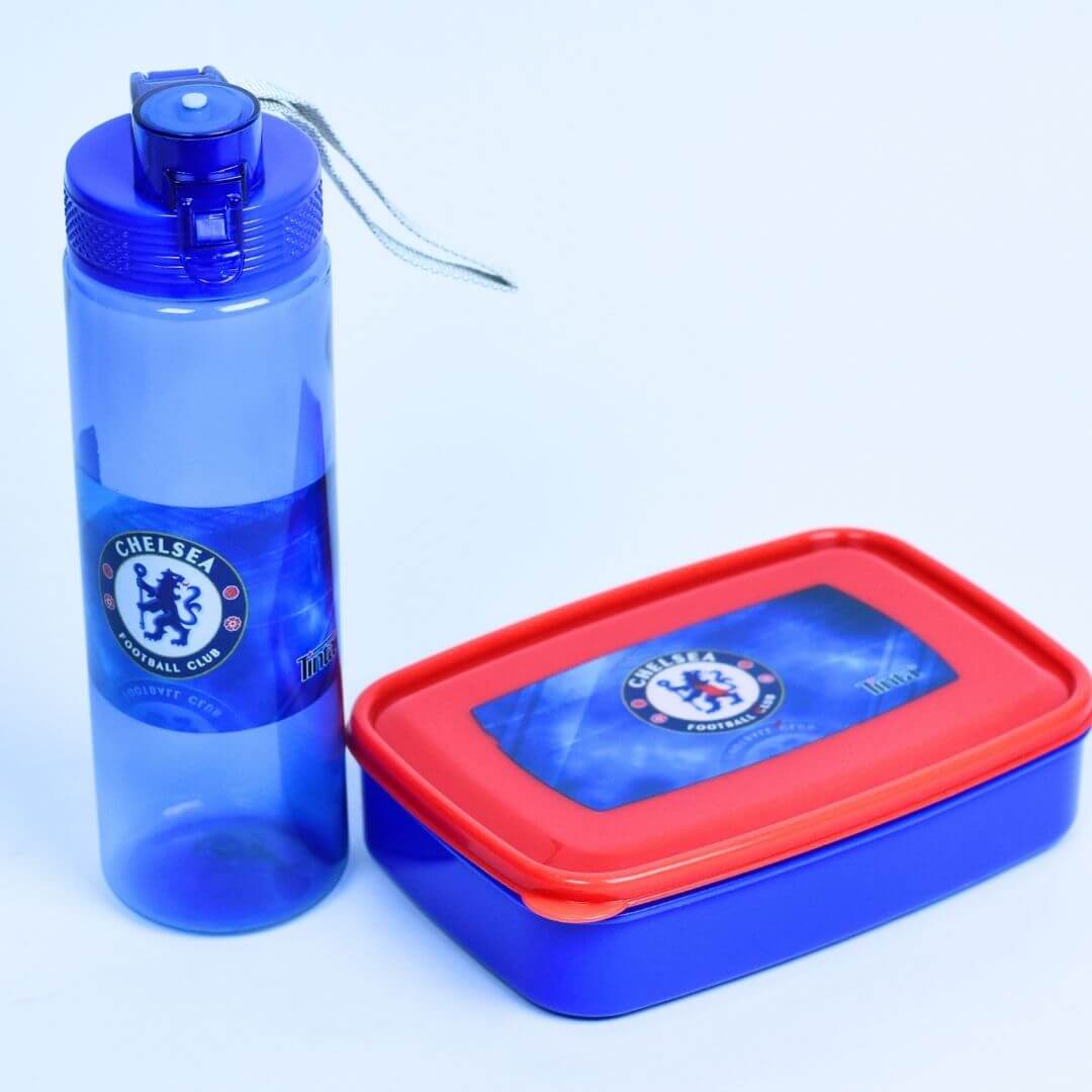 Chelsea FC Lunch Box and Water Bottle Bundle