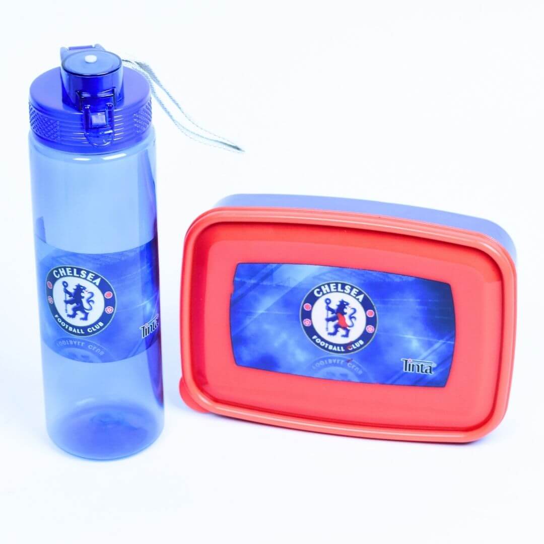 Chelsea FC Lunch Box and Water Bottle Bundle