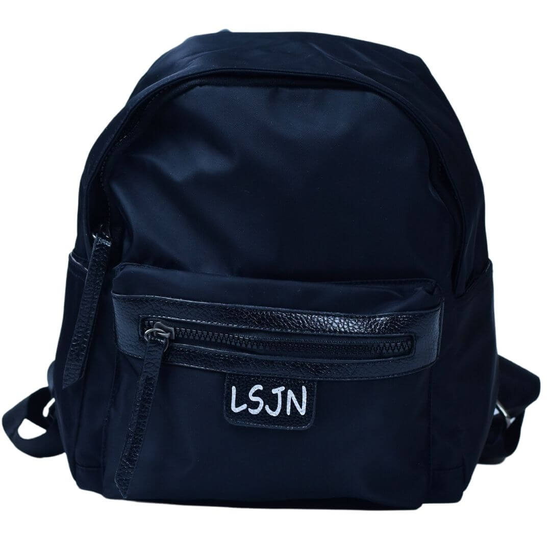 12 Inch Black (Small) Backpack for University Going Girls