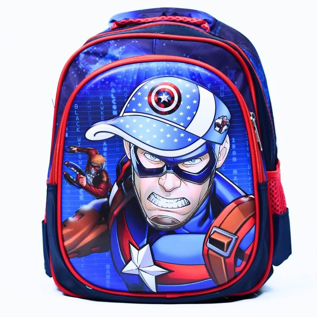 12-Inch Captain America School Bag - Perfect for Little Superheroes on the Go!