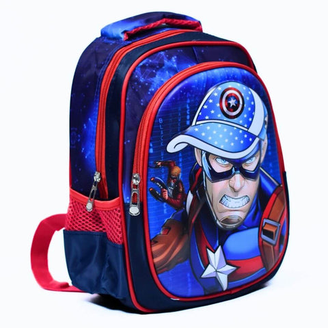 12-Inch Captain America School Bag - Perfect for Little Superheroes on the Go!