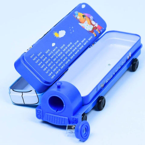 Cute Train Pencil Case with Pencil Sharpener!