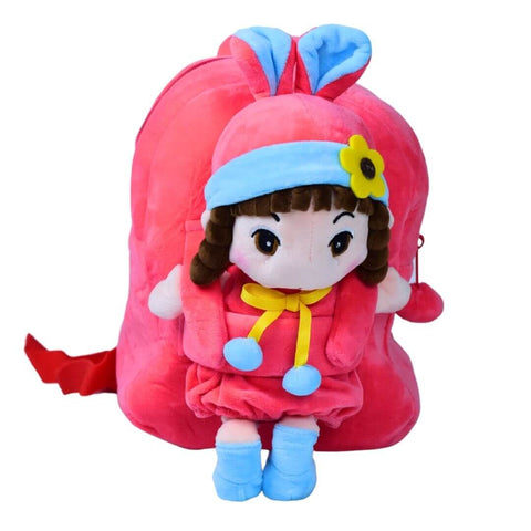 10-Inch Pretty Angela pre-School Bag with Detachable Stuffed Toy