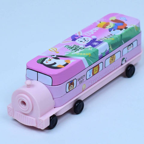 Cute Train Pencil Case with Pencil Sharpener!