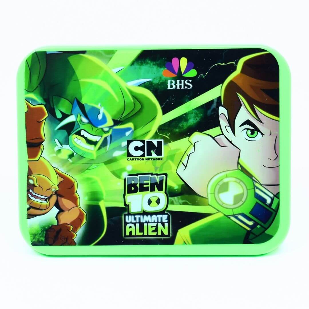 Ben 10 Ultimate Alien Lunch Box with Three Compartments and Spoon and Fork