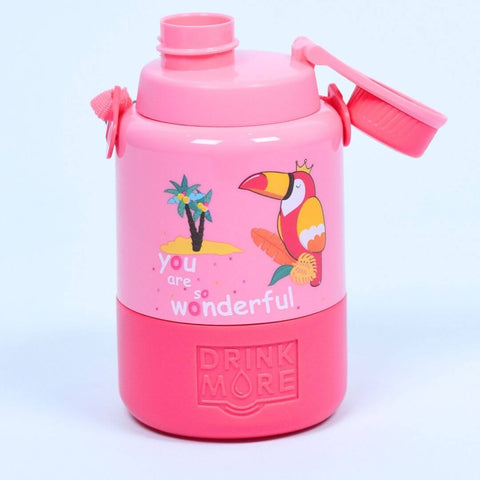 Bird 1000 ml Water Bottle for Kids - Bird Themed, Leak-Proof, BPA-Free, with Straps