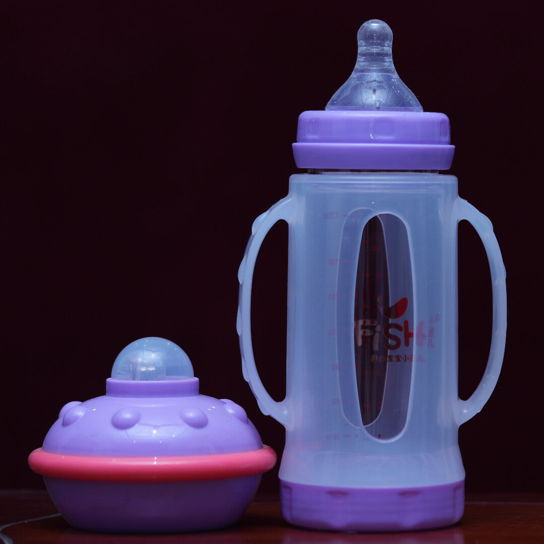 Fish Glass Baby Bottle, 220ml, Anti-Colic, BPA Free, 0-6 Months, Pakistan