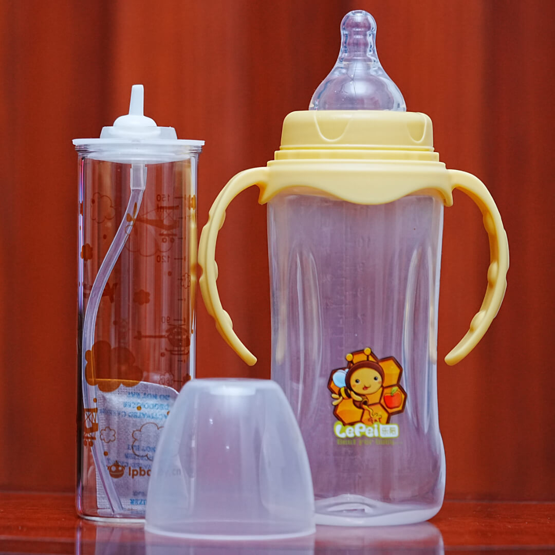 Double-Wall Glass Baby Bottle | 150/320ml | Wide Neck | BPA Free (Pakistan)