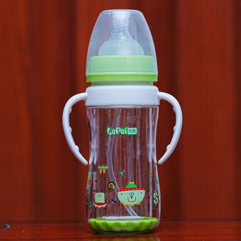 Glass Baby Bottle | 180ml | Wide Neck | BPA Free (Pakistan)