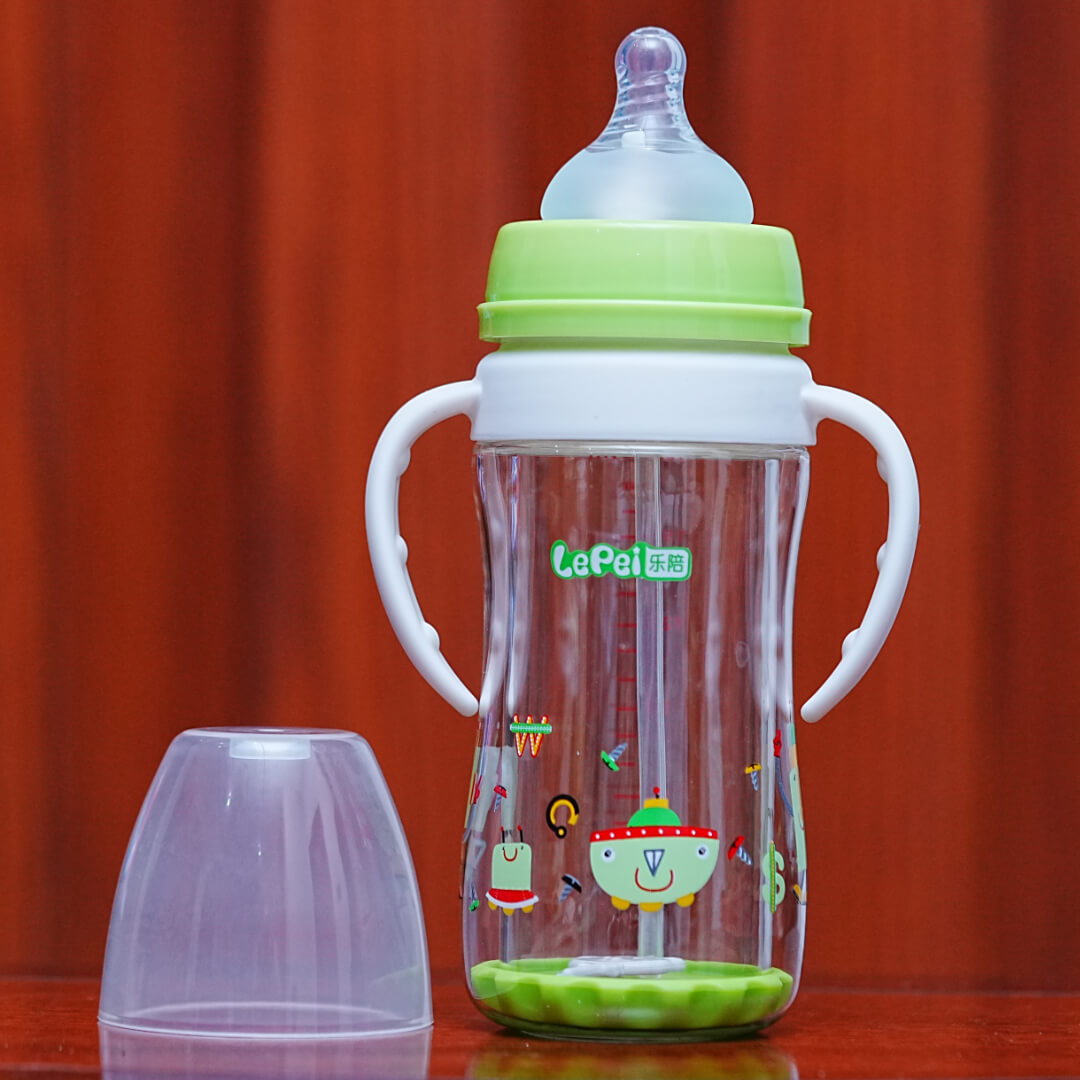 Glass Baby Bottle | 180ml | Wide Neck | BPA Free (Pakistan)