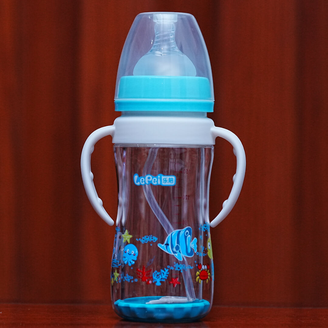 Glass Baby Bottle | 180ml | Wide Neck | BPA Free (Pakistan)