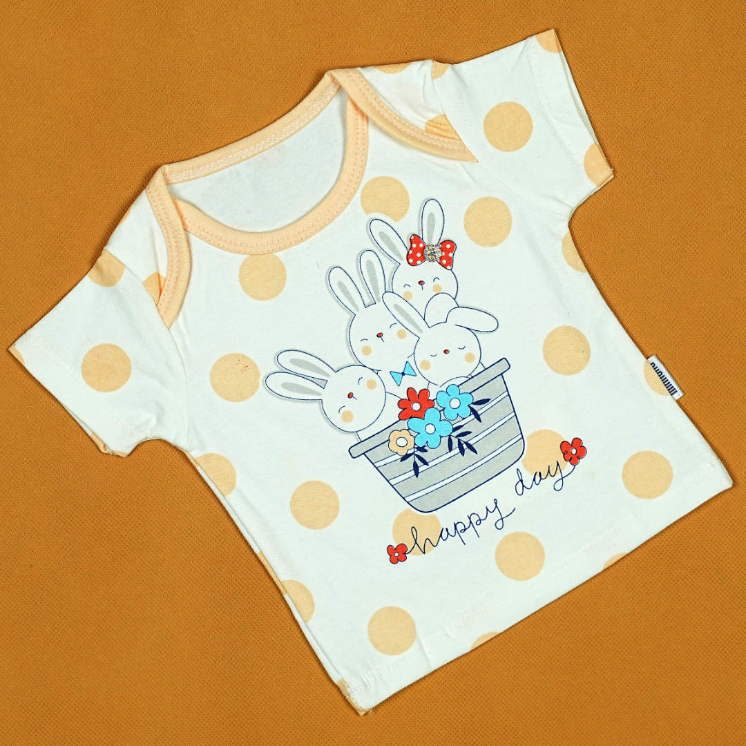 Happy Bunnies 3-Piece Baby Set – Soft Cotton Outfit for Boys and Girls | Babypro.pk