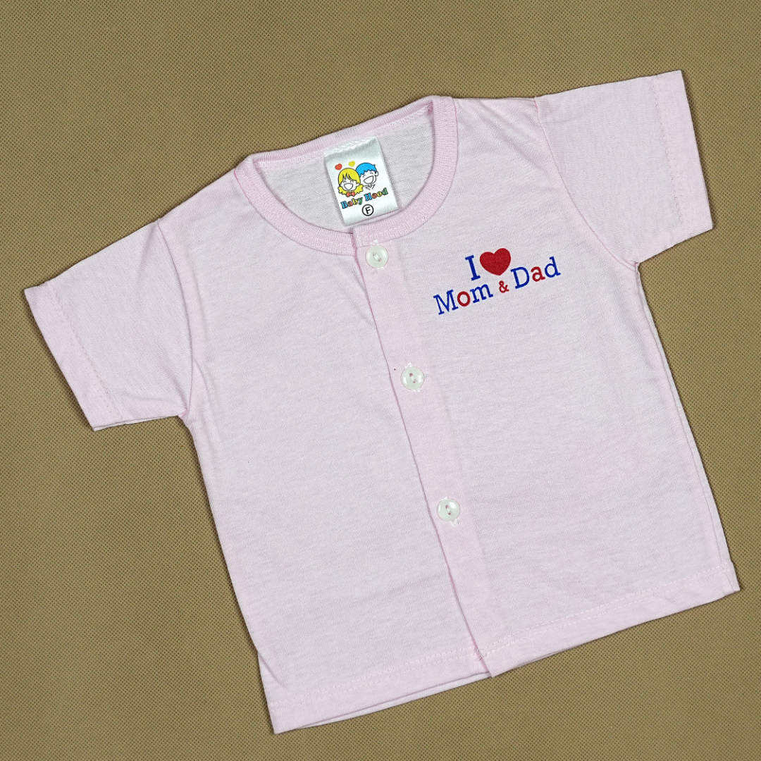 "I Love Mom & Dad" 2-Piece Baby Set – Soft Cotton Outfit Made in Thailand | Babypro.pk