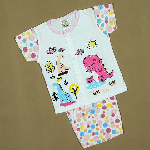 Dino Days 2-Piece Baby Set – Soft Cotton Shirt & Shorts with Playful Dinosaur Print | Made in Thailand | Babypro.pk