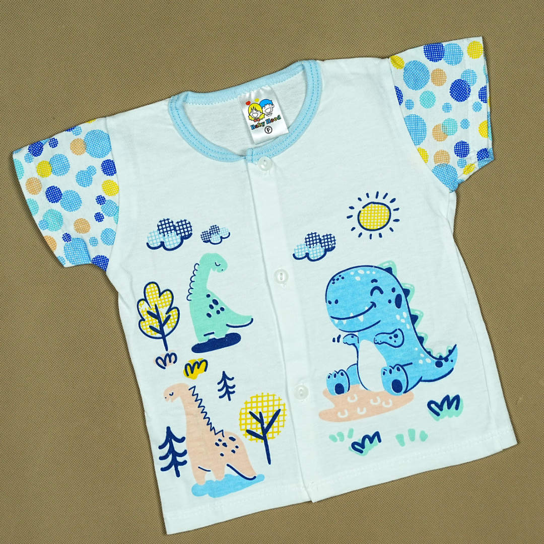 Dino Days 2-Piece Baby Set – Soft Cotton Shirt & Shorts with Playful Dinosaur Print | Made in Thailand | Babypro.pk