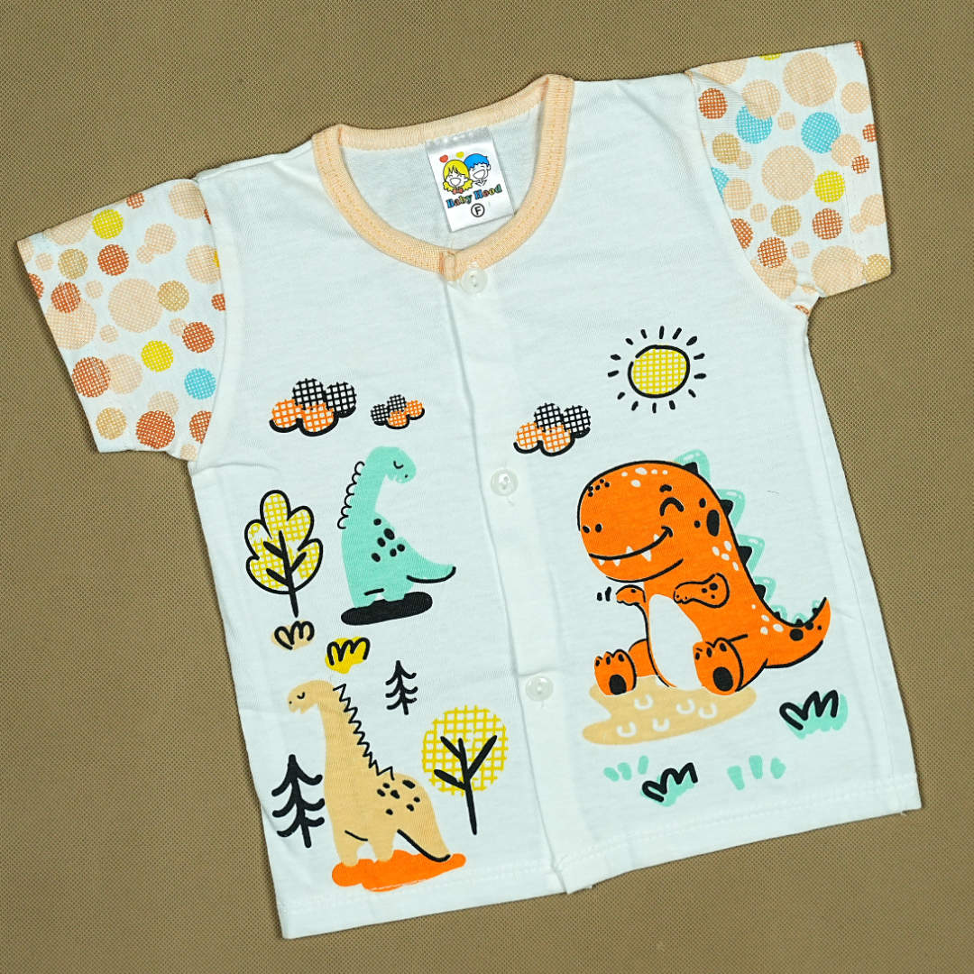 Dino Days 2-Piece Baby Set – Soft Cotton Shirt & Shorts with Playful Dinosaur Print | Made in Thailand | Babypro.pk