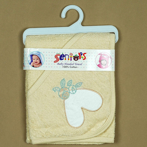 Senorita Baby Hooded Towel – Soft & Absorbent 100% Cotton Bath Towel for Newborns in Pakistan (Cream)