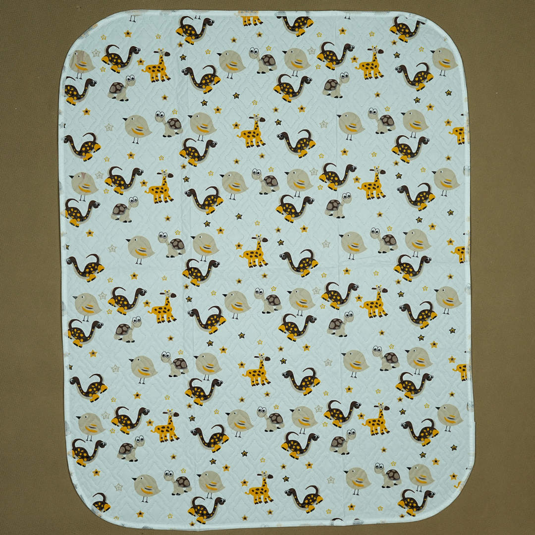 Safari Friends Quilted Baby Changing Mat – Soft, Waterproof & Portable Changing Pad for Infants | Babypro.pk