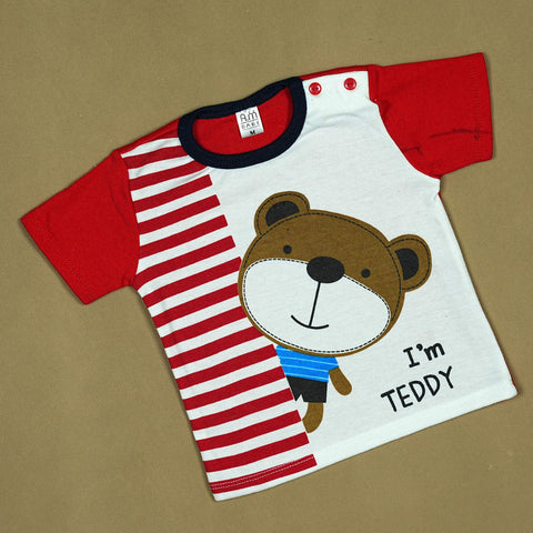 "I'm Teddy" 2-Piece Baby Boy Set – Soft Cotton Shirt & Pants with Cute Bear | Babypro.pk