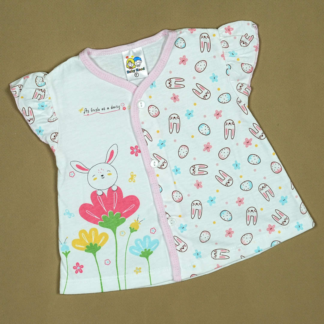 Bunny Fun 2-Piece Baby Set – Soft Cotton Shirt & Bloomers with Adorable Rabbit Print | Babypro.pk