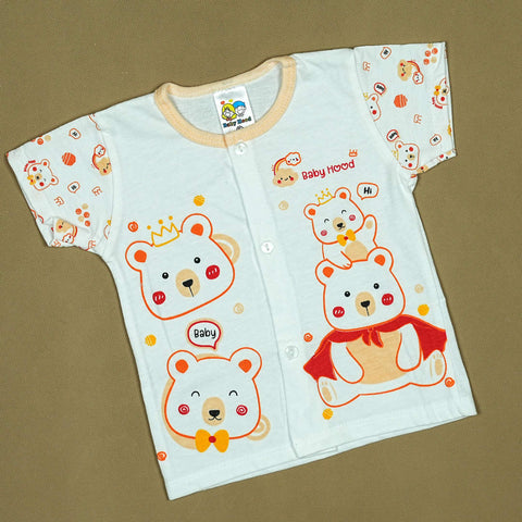 Baby Hood 2-Piece Bear-Themed Infant Set – Soft Cotton Shirt & Shorts | Babypro.pk