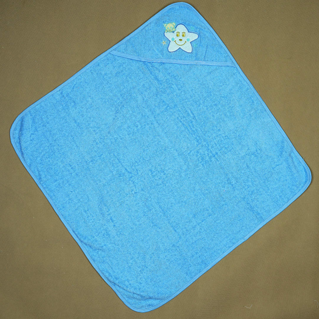 Seniors Baby Hooded Towel – Soft & Absorbent 100% Cotton Bath Towel for Newborns in Pakistan (Blue)