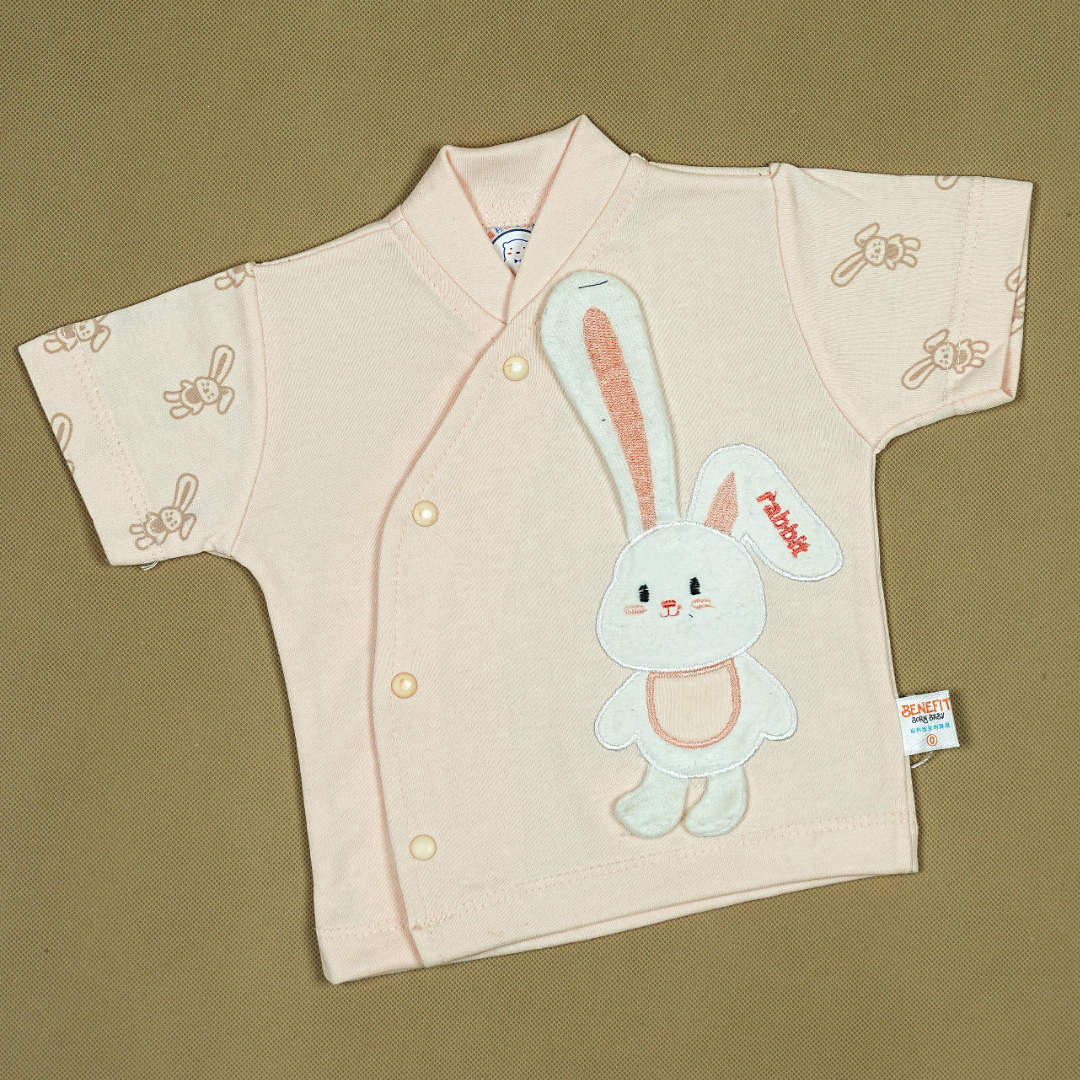 Bunny Fun Baby Outfit Set (3 Pcs) – Soft Cotton Shirt, Pants & Cap with Adorable Rabbit Print | Babypro.pk