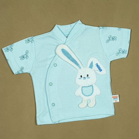 Bunny Fun Baby Outfit Set (3 Pcs) – Soft Cotton Shirt, Pants & Cap with Adorable Rabbit Print | Babypro.pk